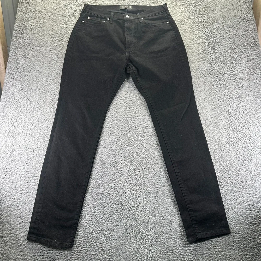 Abercrombie & Fitch Pant Men's‎ 34x34 Black Cotton Chino Slim Fit Stretch Preppy